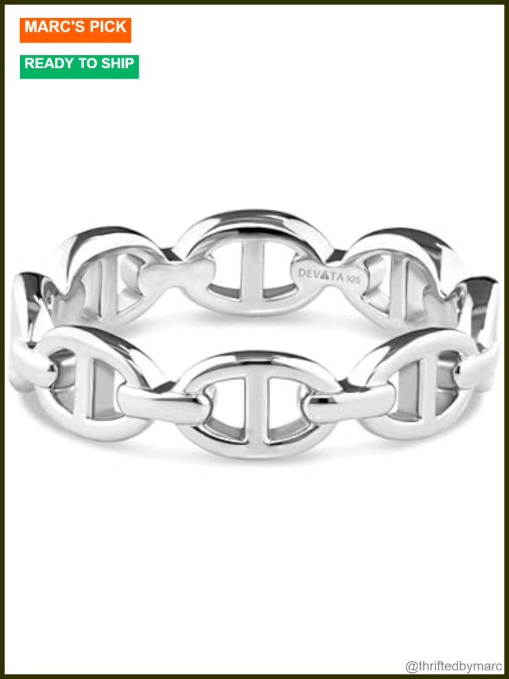 Sterling Silver 925 Rhodium Plated 5mm Eternity Band Ring